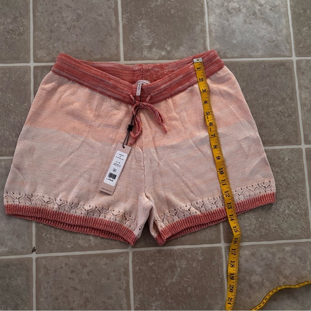 BCBGeneration Pink and Cream Bike Shorts - Picture 4 of 6